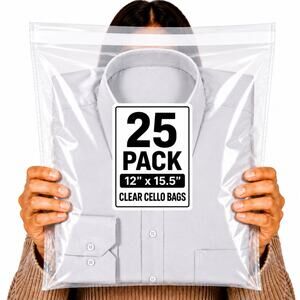 POLY MAILERS CLEAR (25 PACK) 12x15.5 SELF SEAL SHIPPING BAGS MAILING BAGS NEW